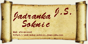 Jadranka Soknić vizit kartica